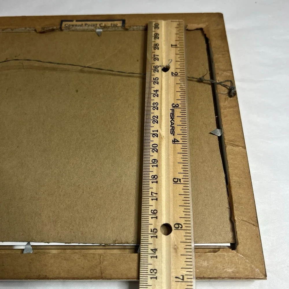 Vtg Ornate Gold Cream Photo Picture Frame Cottagecore MCM Granny Chic 7x6 Custom